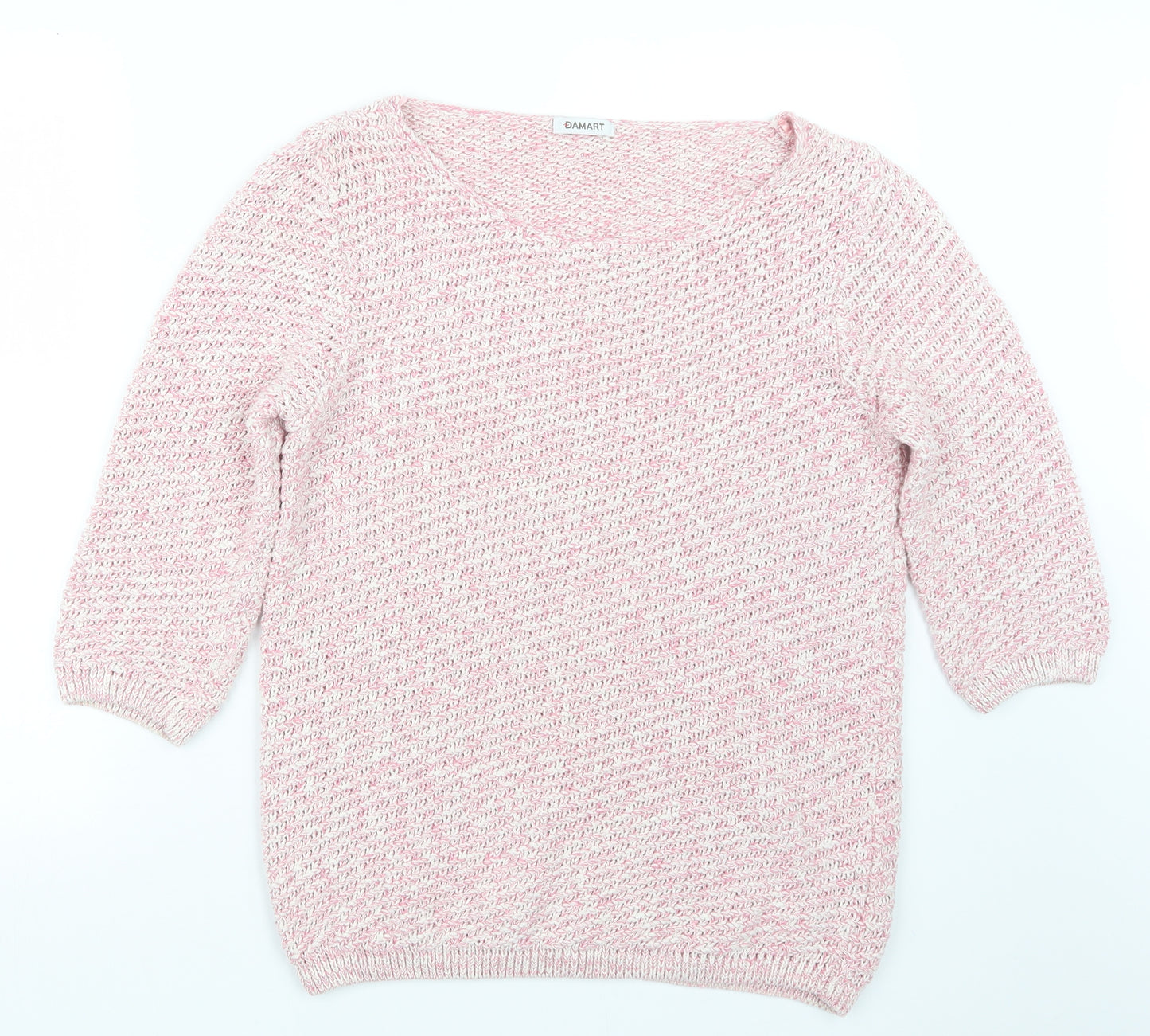 Damart Womens Pink  Knit Pullover Jumper Size 10