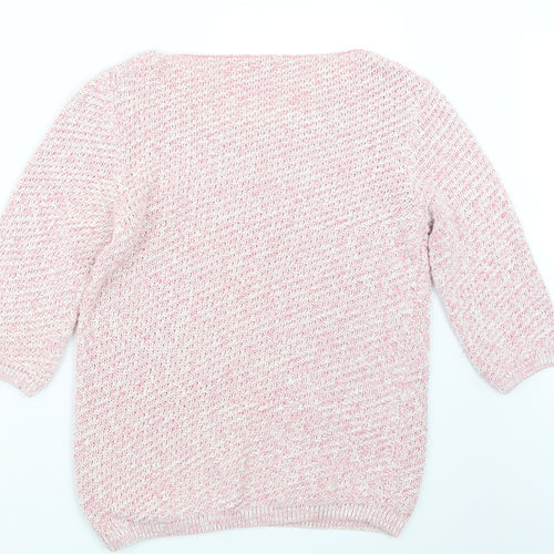 Damart Womens Pink  Knit Pullover Jumper Size 10