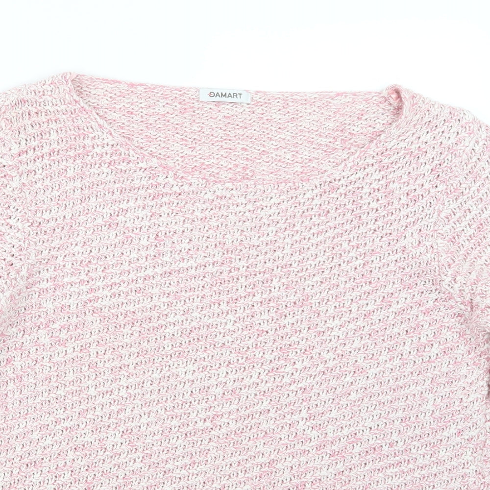 Damart Womens Pink  Knit Pullover Jumper Size 10