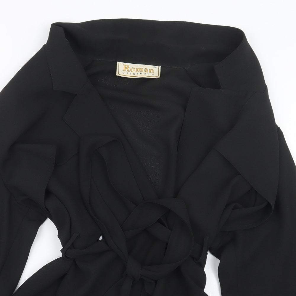 Roman Womens Black   Basic Blouse Size 20