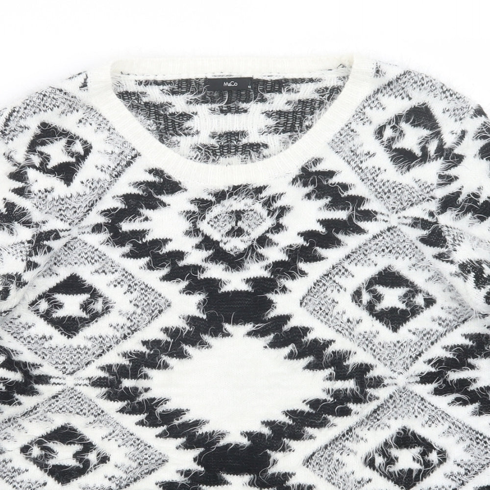 M&Co Womens Black   Pullover Jumper Size 14