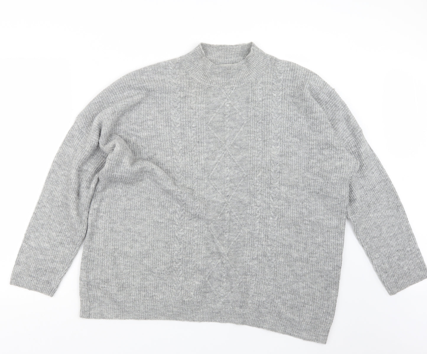 Peacocks Womens Grey  Knit Pullover Jumper Size L
