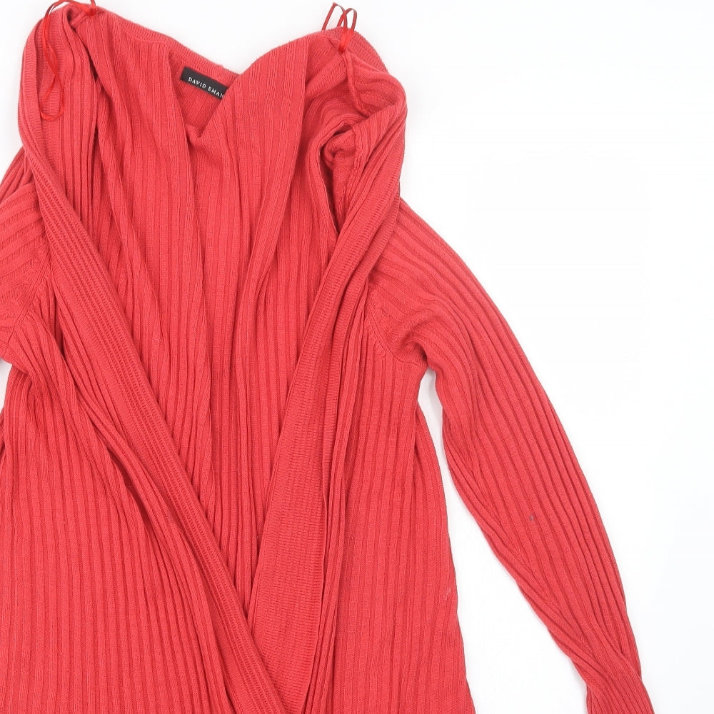 David Emanuel Womens Red   Cardigan Jumper Size L