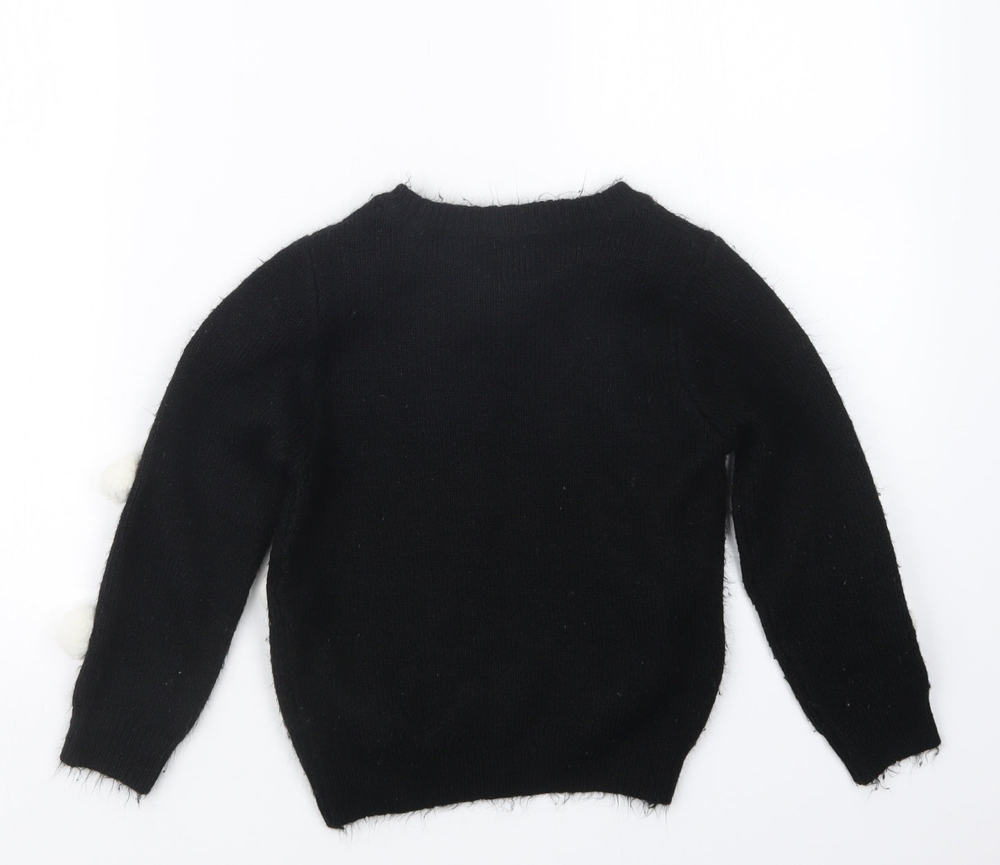 George Girls Black  Knit Pullover Jumper Size 6-7 Years