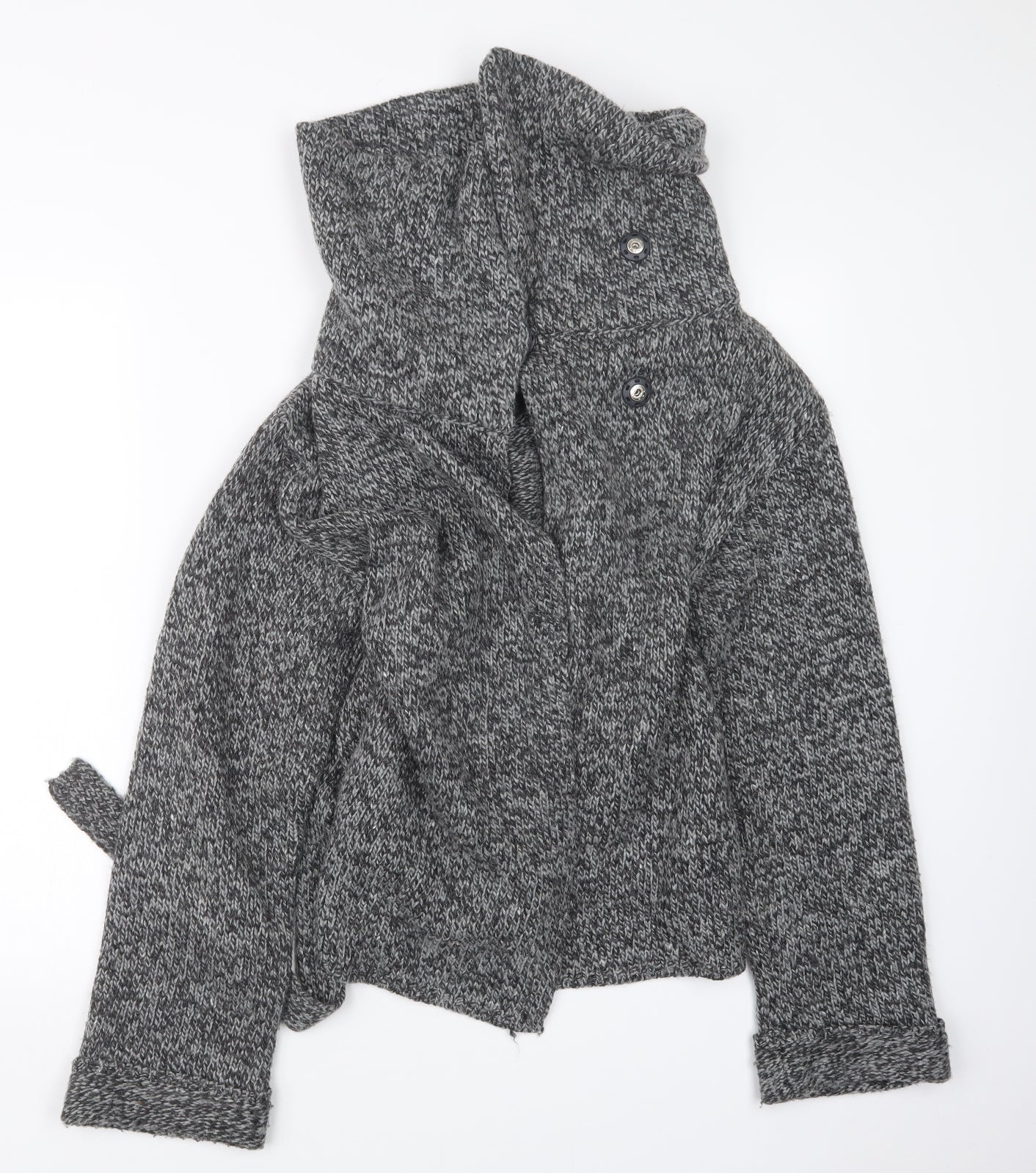 TU Womens Grey  Knit Cardigan Jumper Size 12