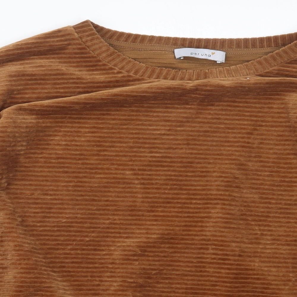 Per Una Womens Brown   Pullover Jumper Size 16