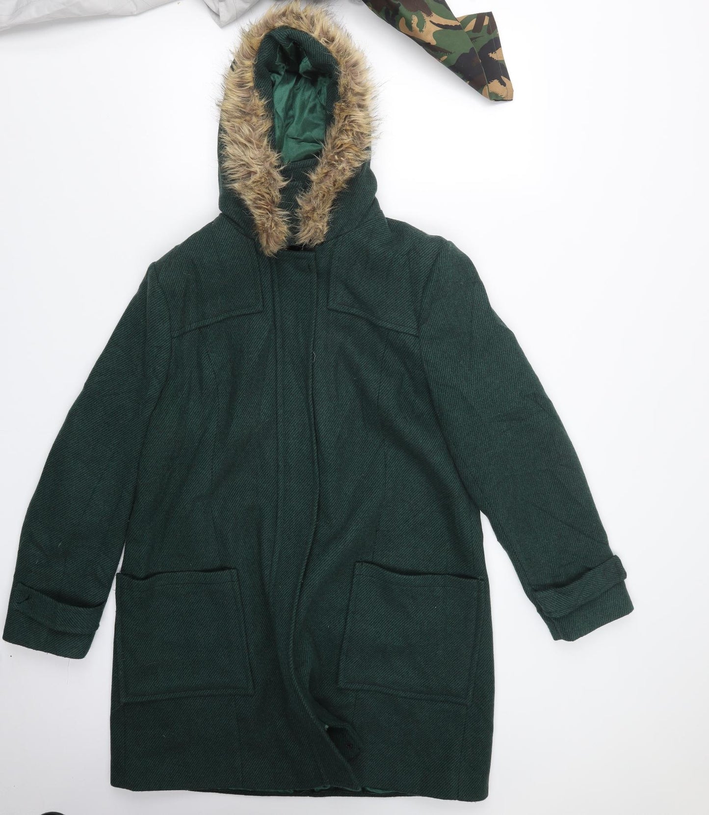 Papaya Womens Green   Pea Coat Coat Size 18