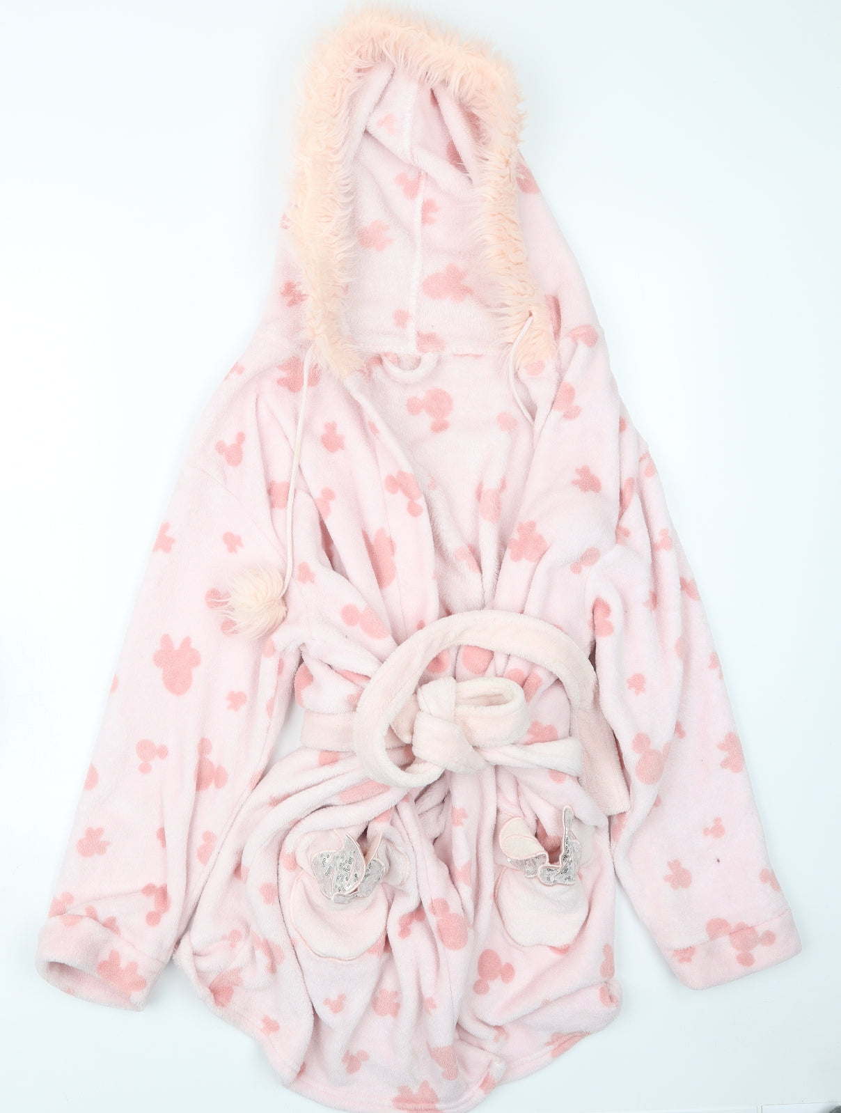 George Womens Pink Geometric  Top Robe Size M