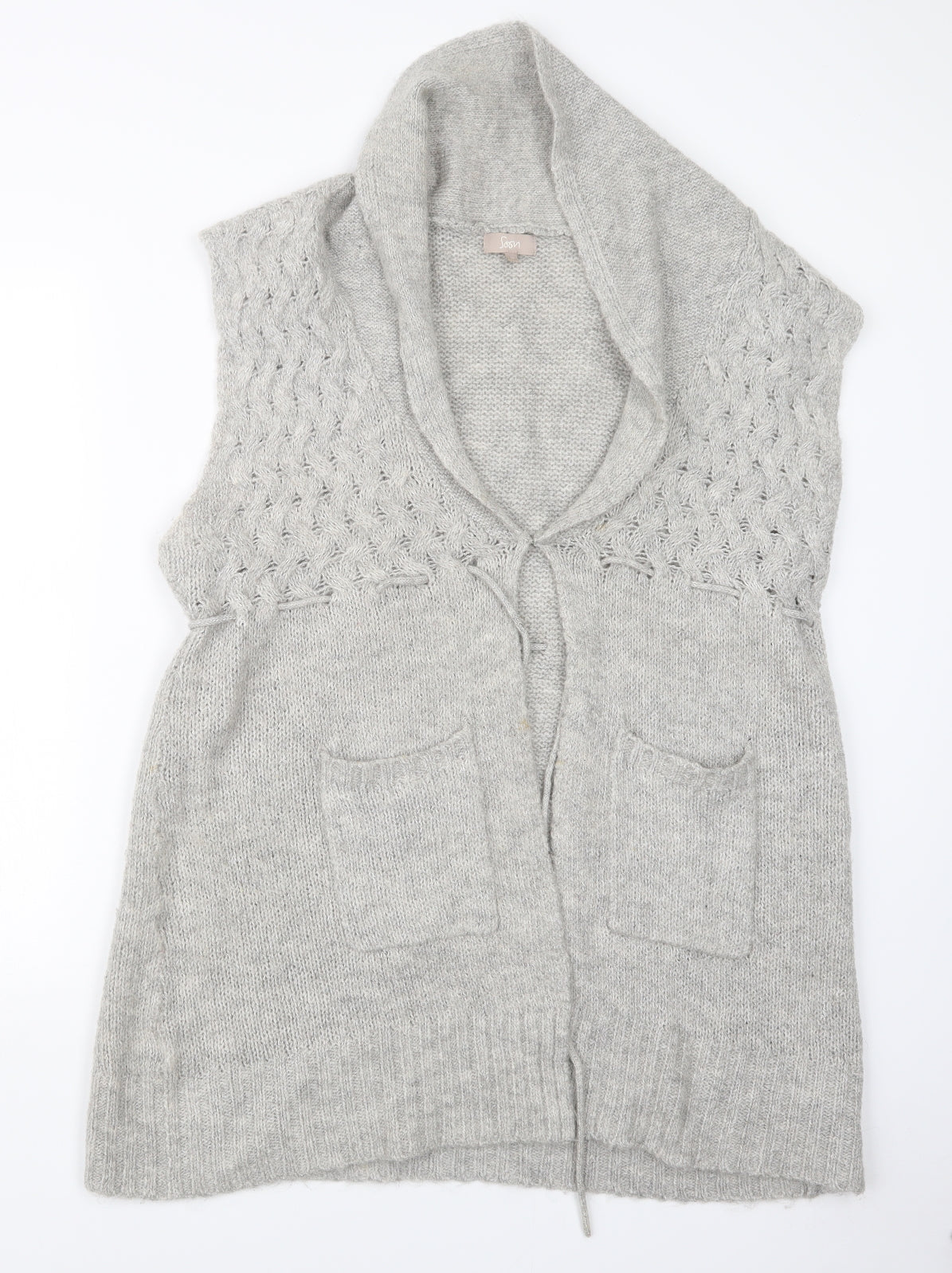 Soon Womens Grey  Knit Cardigan Jumper Size 22