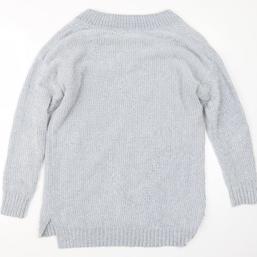 Studio Womens Blue  Knit Pullover Jumper Size 12