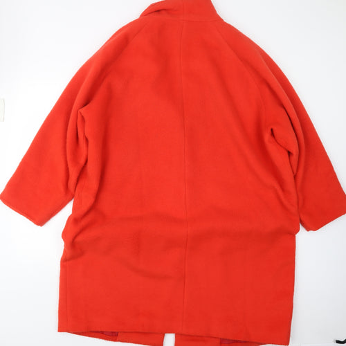 Monki Womens Red   Pea Coat Coat Size L
