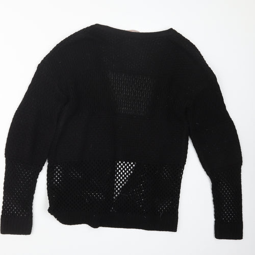 A Wear Womens Black  Knit Cardigan Jumper Size S