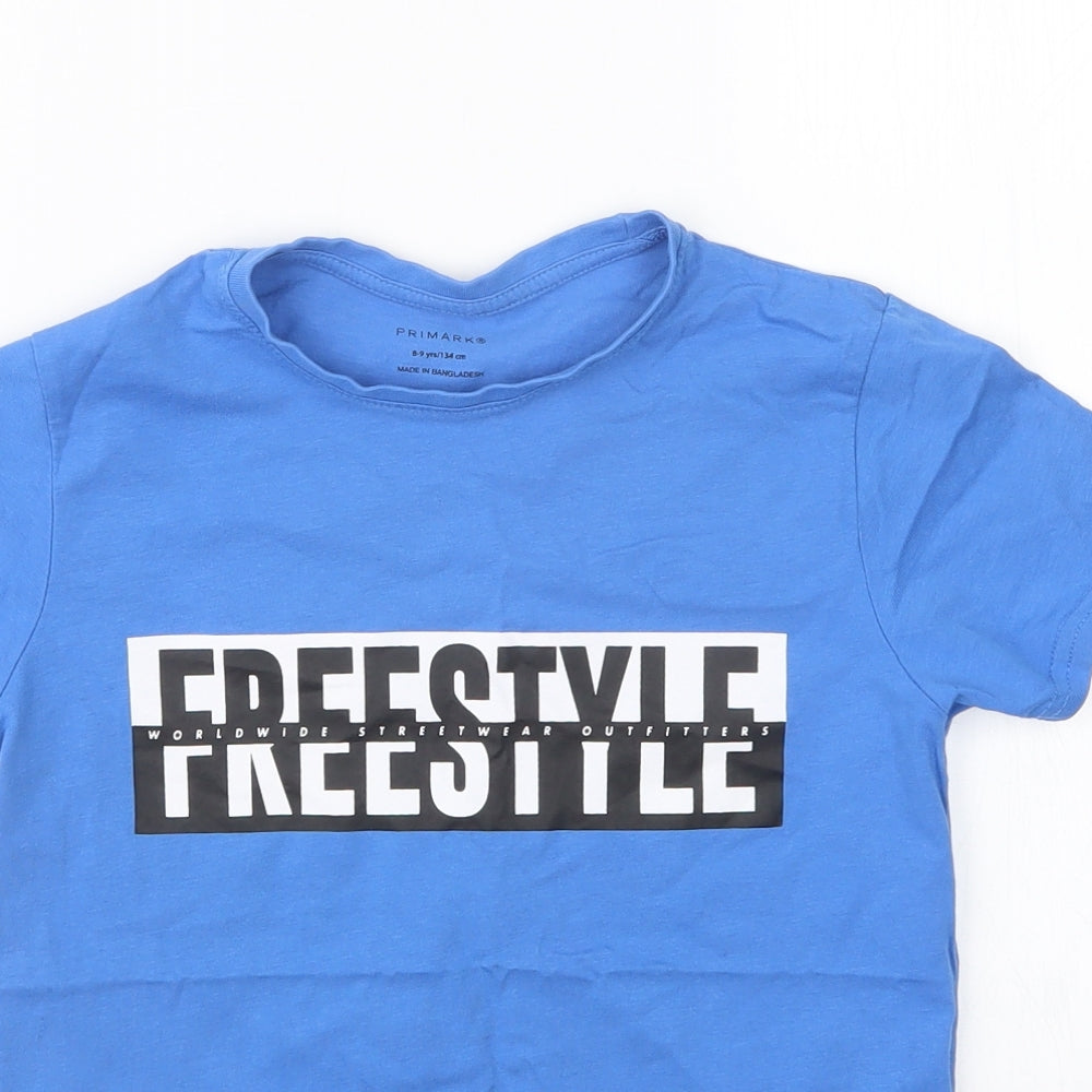 Primark Boys Blue   Basic T-Shirt Size 8-9 Years
