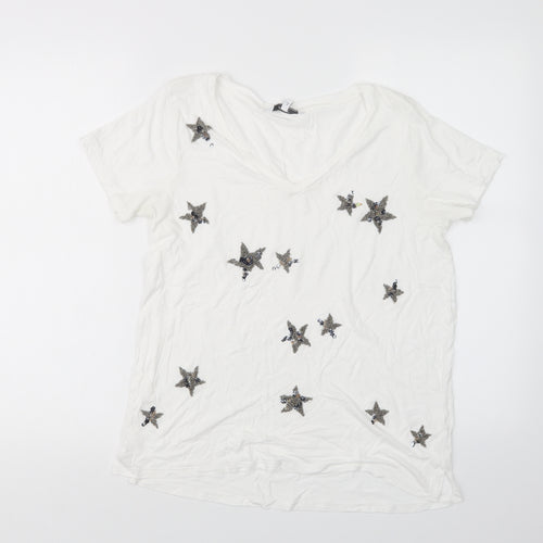 NEXT Womens White   Basic T-Shirt Size 10