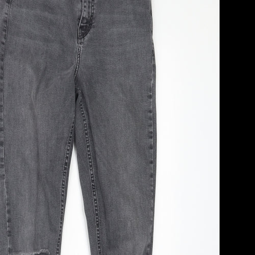 Topshop Womens Black  Denim Straight Jeans Size 28 in L28 in