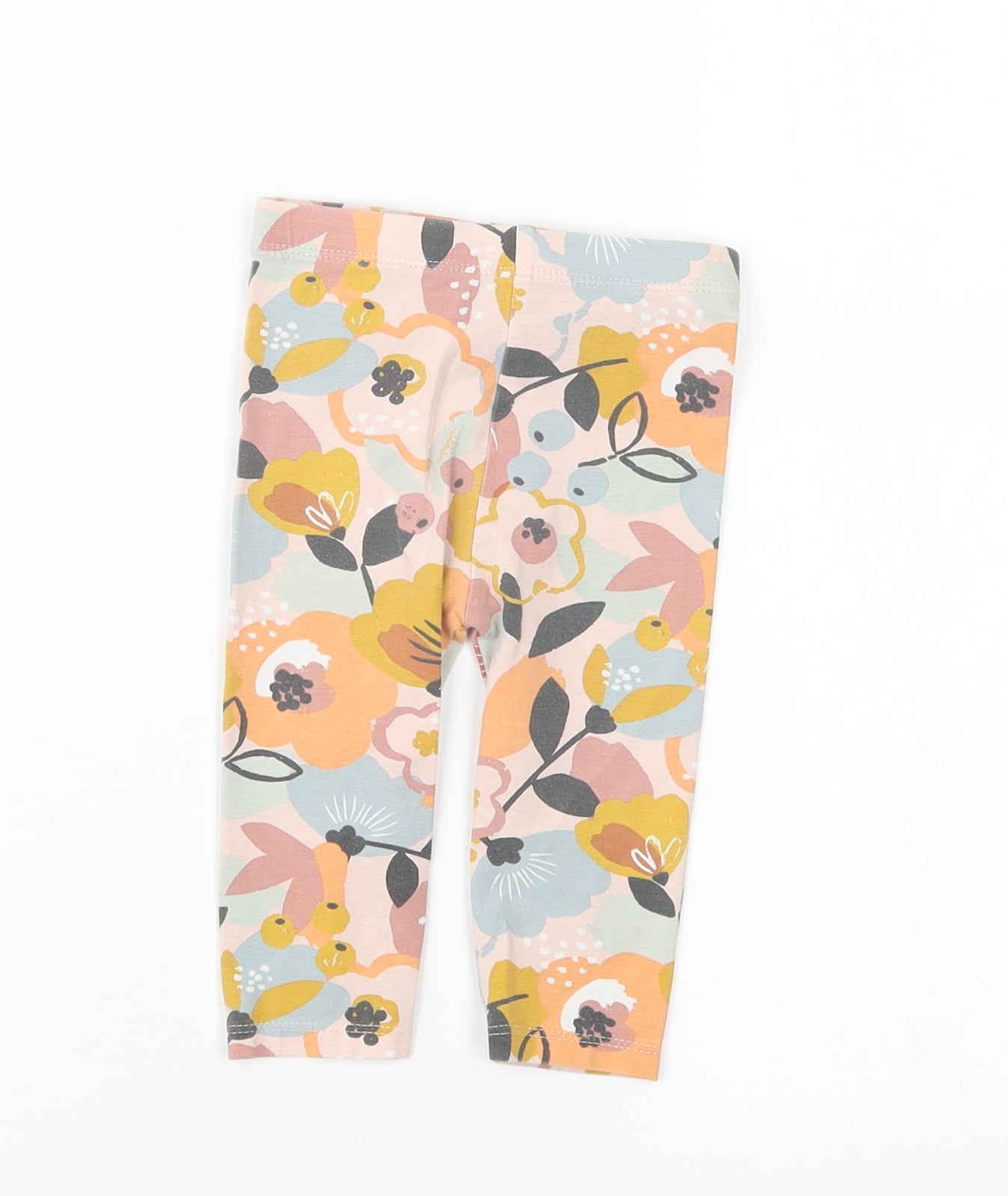 TU Girls Pink Geometric  Capri Trousers Size 6-9 Months