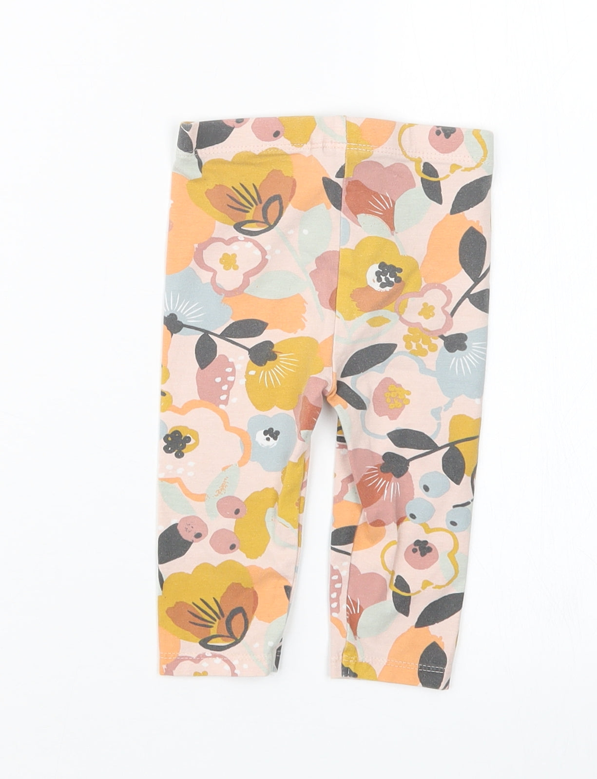 TU Girls Pink Geometric  Capri Trousers Size 6-9 Months