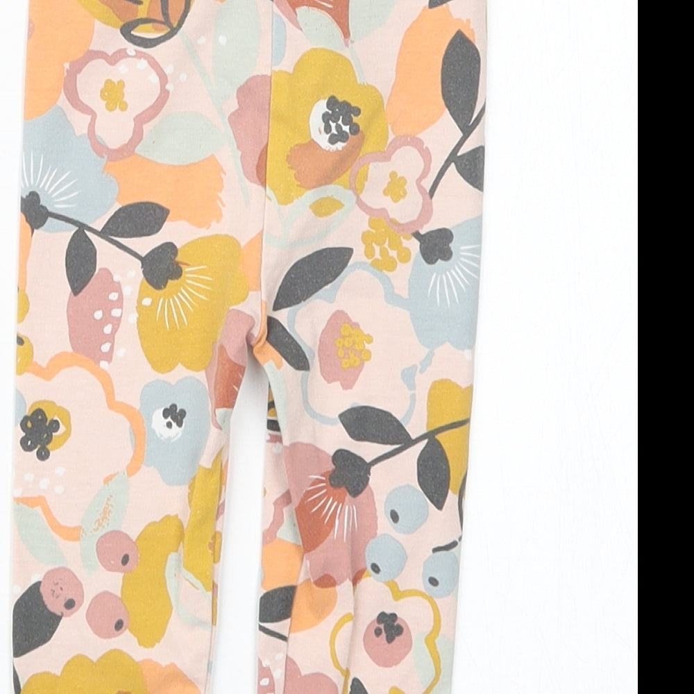 TU Girls Pink Geometric  Capri Trousers Size 6-9 Months