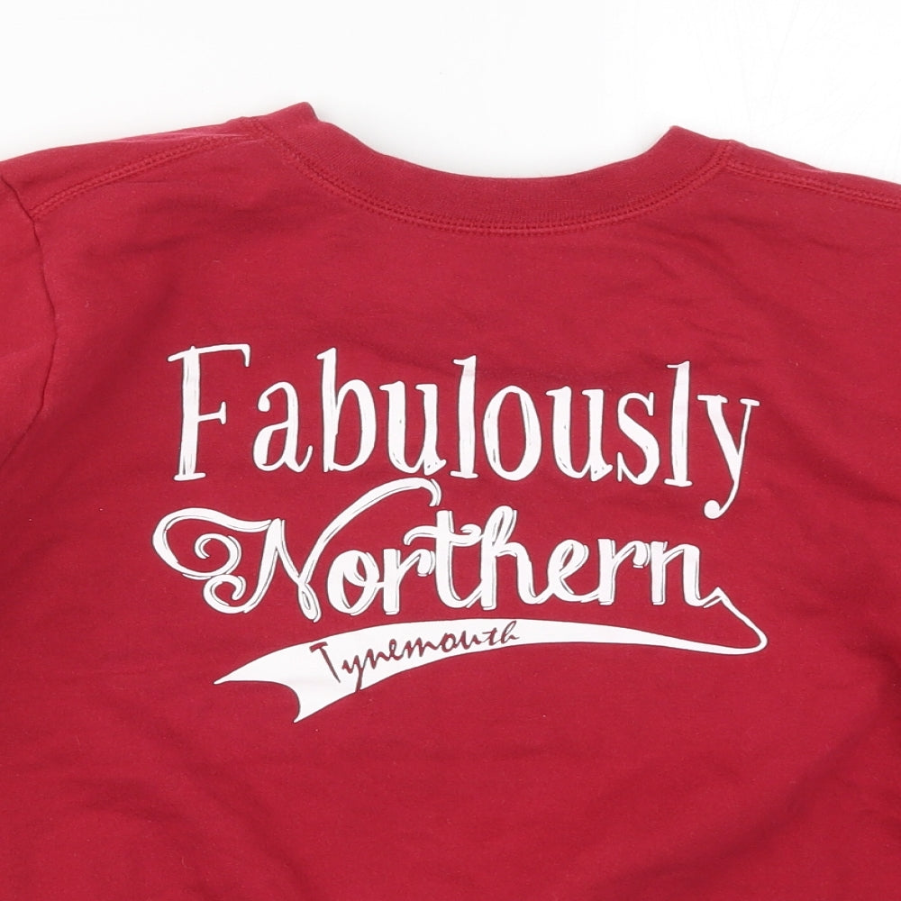 Anvil Womens Pink   Pullover Sweatshirt Size S  - Fabulously Northern Tynemouth