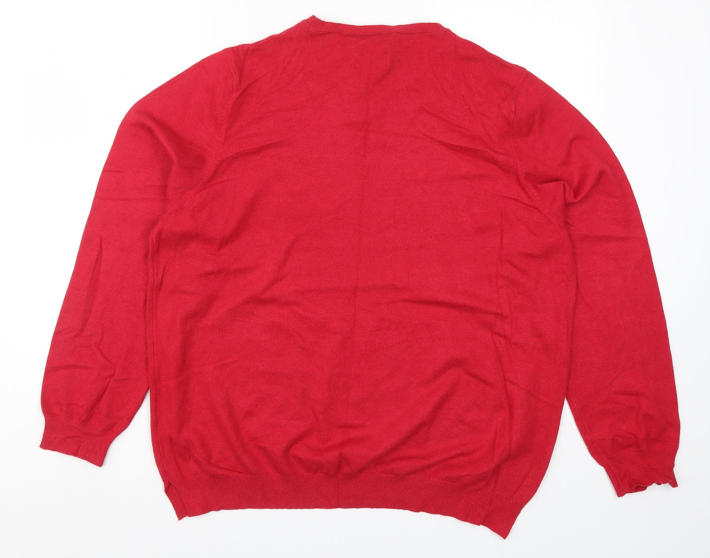 F&F Womens Red  Knit Pullover Jumper Size 22  - Bark The Herald Angels Sing