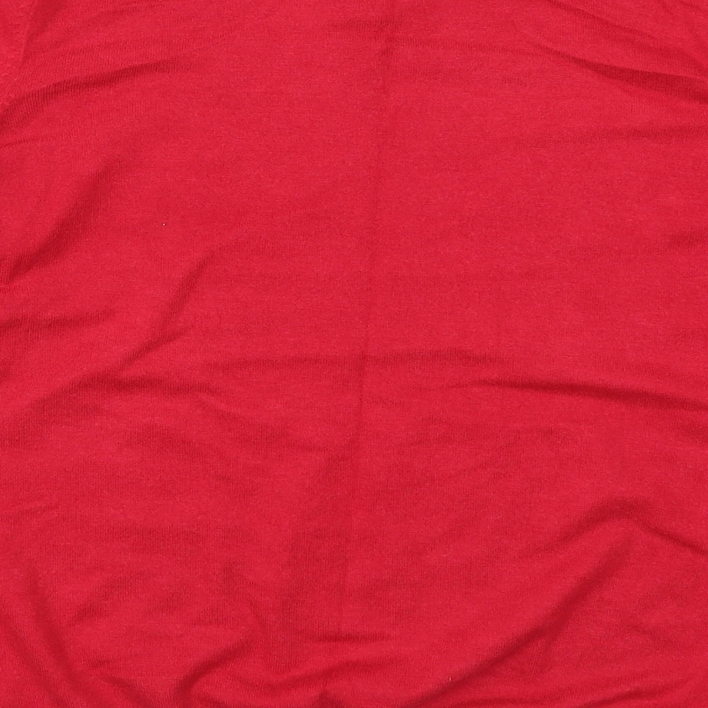 F&F Womens Red  Knit Pullover Jumper Size 22  - Bark The Herald Angels Sing
