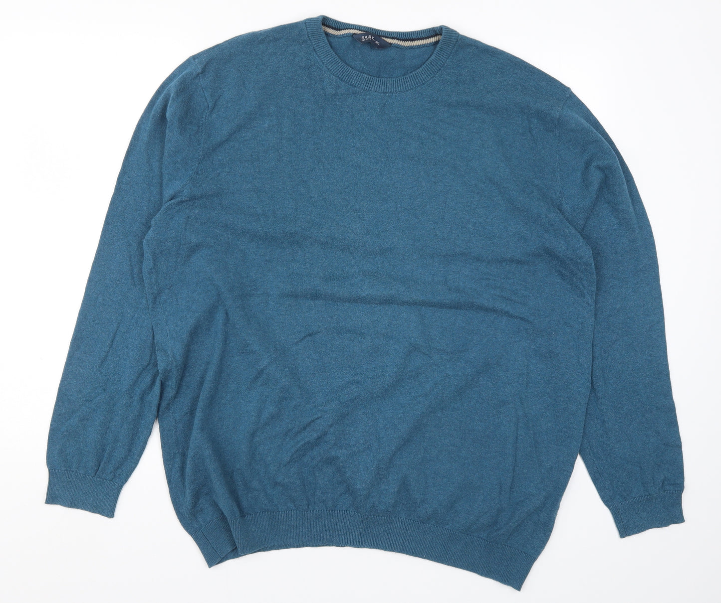 Easy Mens Blue  Knit Pullover Jumper Size 2XL
