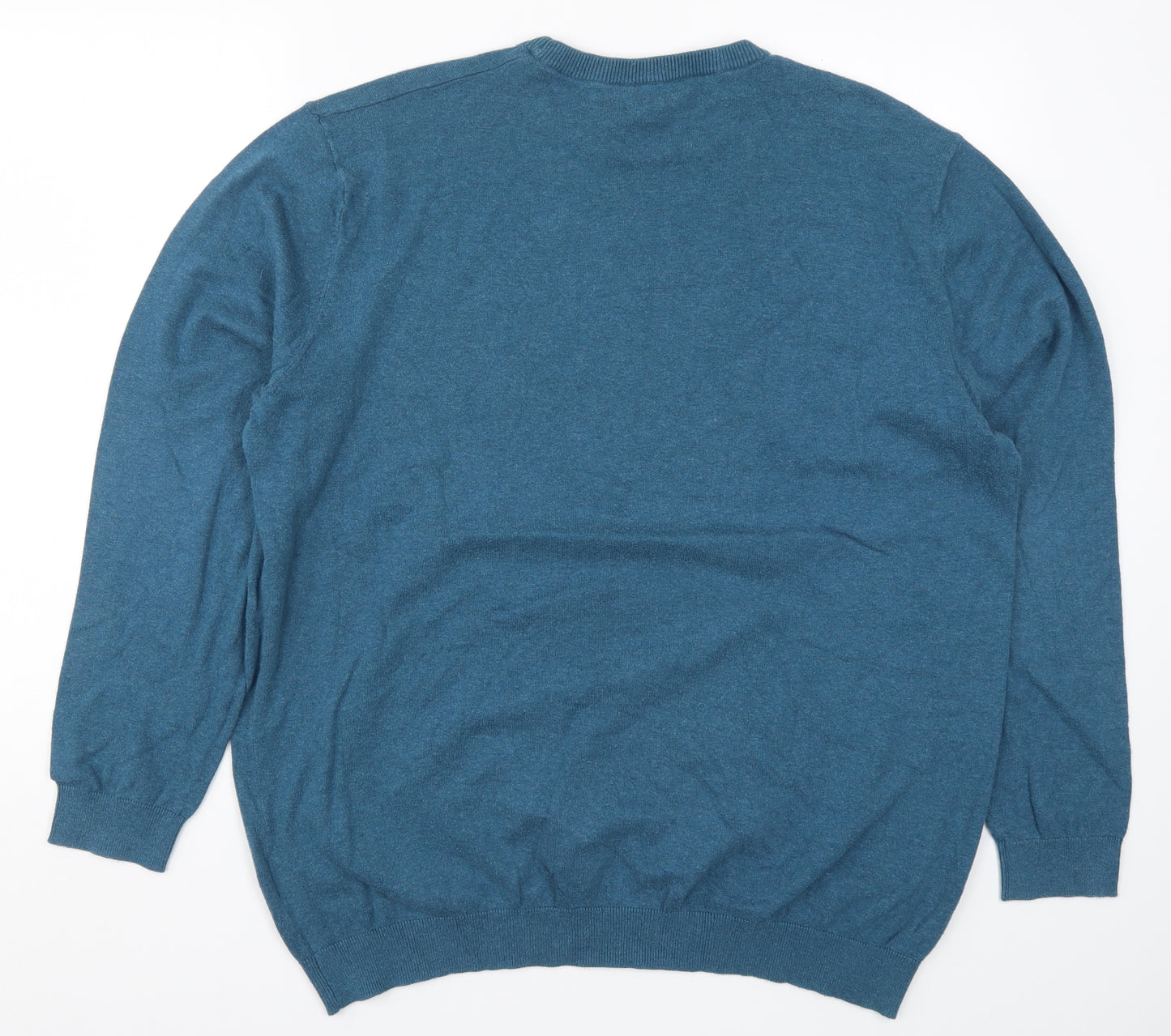 Easy Mens Blue  Knit Pullover Jumper Size 2XL