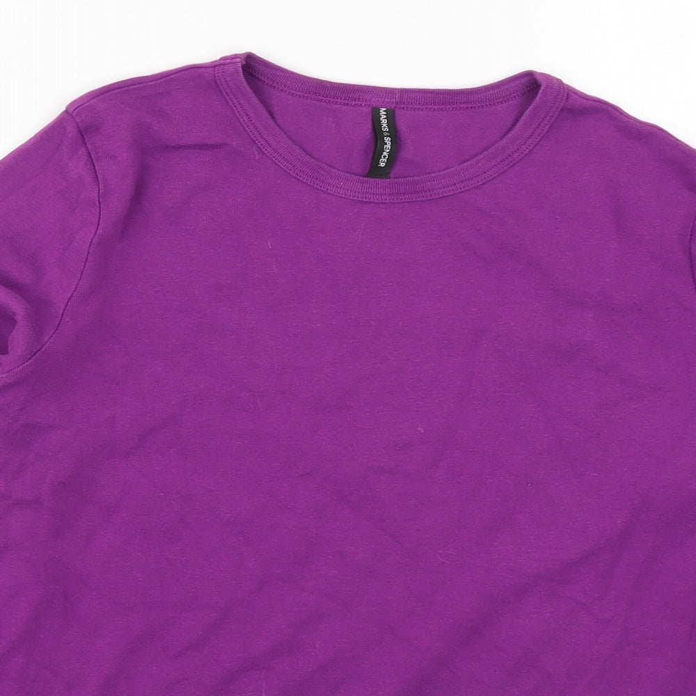 Marks and Spencer Womens Purple   Basic T-Shirt Size 18