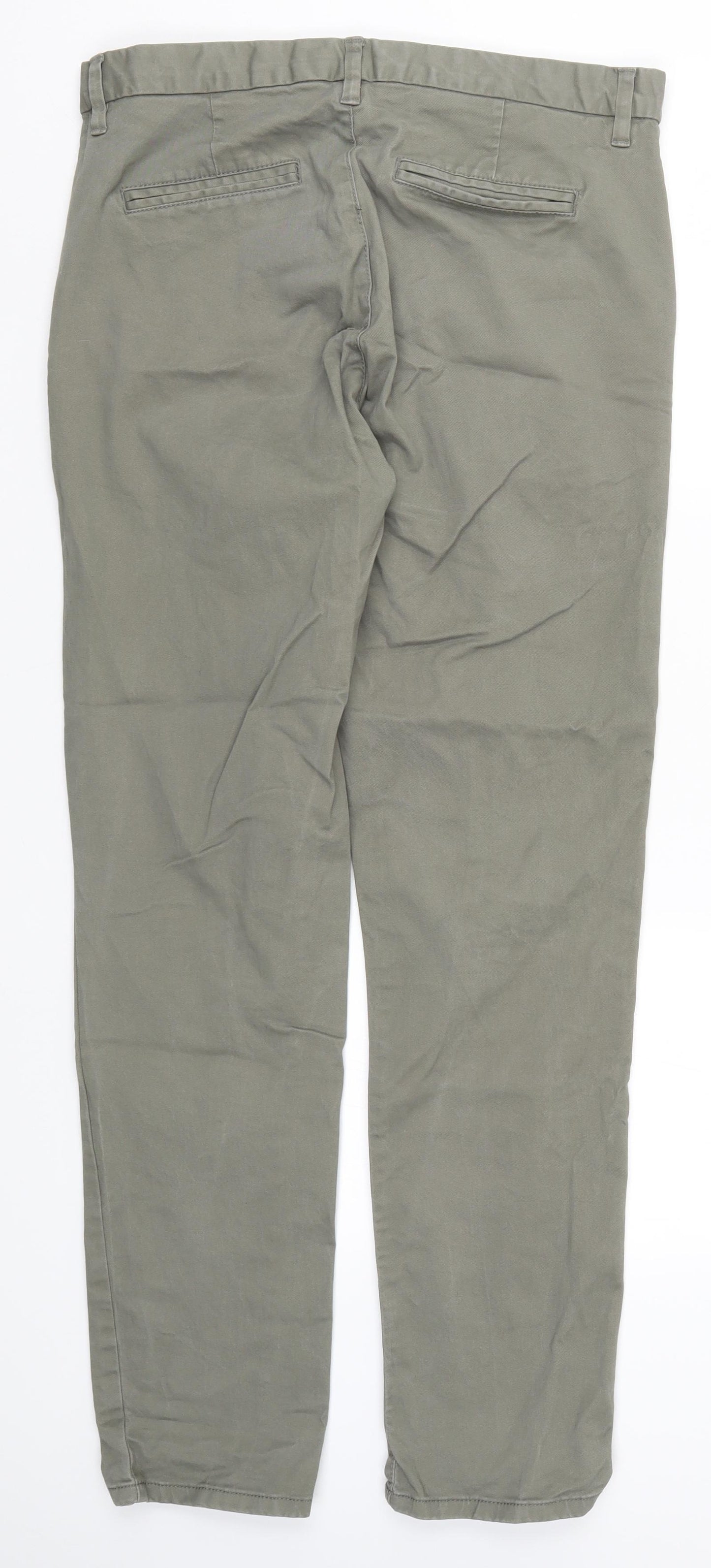 NEXT Mens Green   Chino Trousers Size 32 L30 in