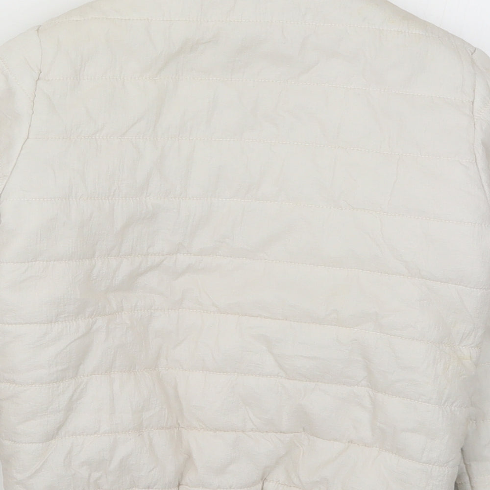 River Island Girls White   Basic Coat Coat Size 5-6 Years