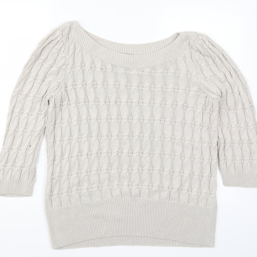 TU Womens Grey  Knit Pullover Jumper Size 16