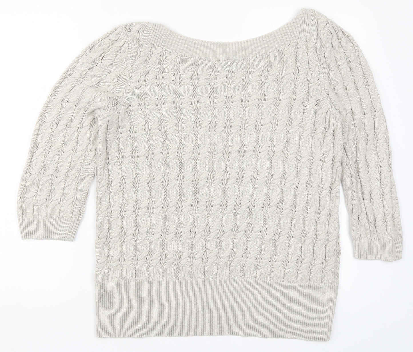 TU Womens Grey  Knit Pullover Jumper Size 16