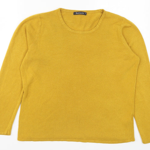 Bonmarché Womens Yellow  Knit Pullover Jumper Size M