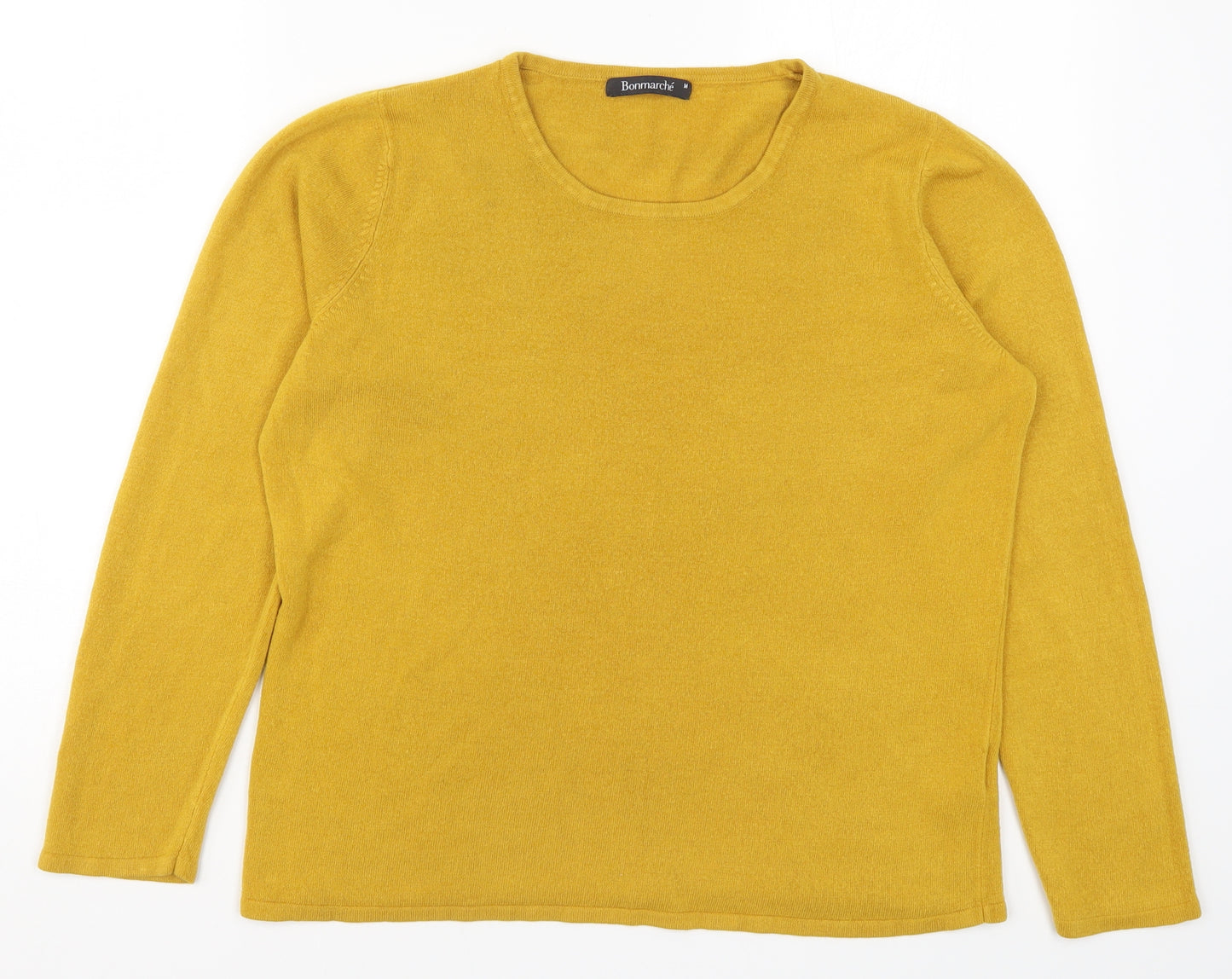 Bonmarché Womens Yellow  Knit Pullover Jumper Size M