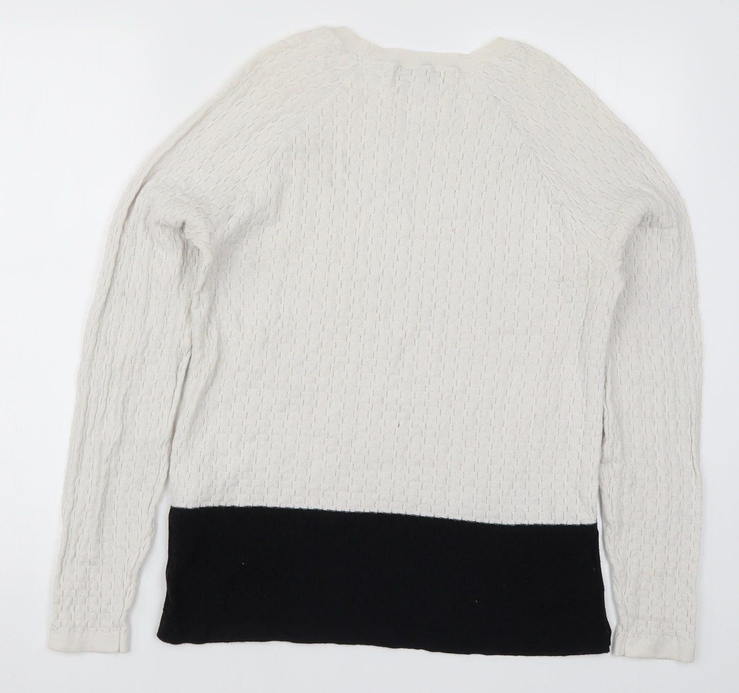 NEXT Womens White  Knit Pullover Jumper Size 10  - Black Colour Block