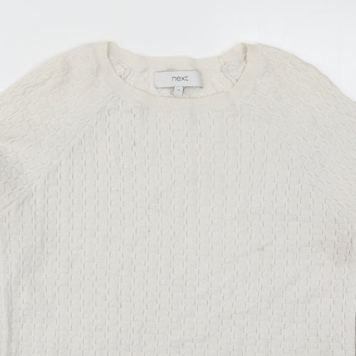 NEXT Womens White  Knit Pullover Jumper Size 10  - Black Colour Block