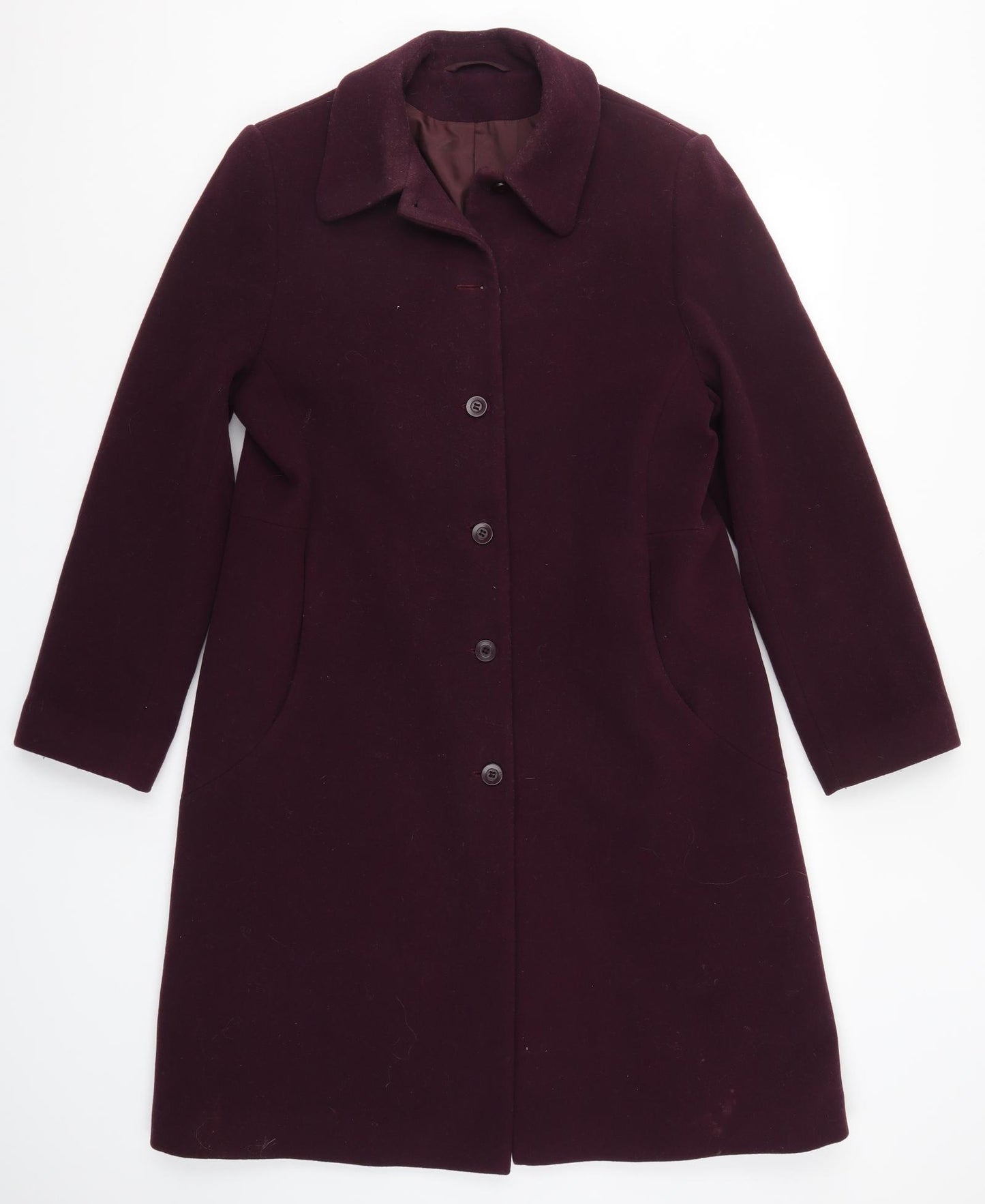 BHS Womens Purple   Pea Coat Coat Size 14