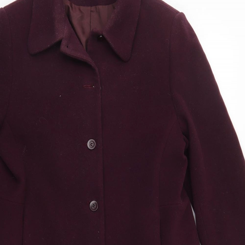 BHS Womens Purple   Pea Coat Coat Size 14