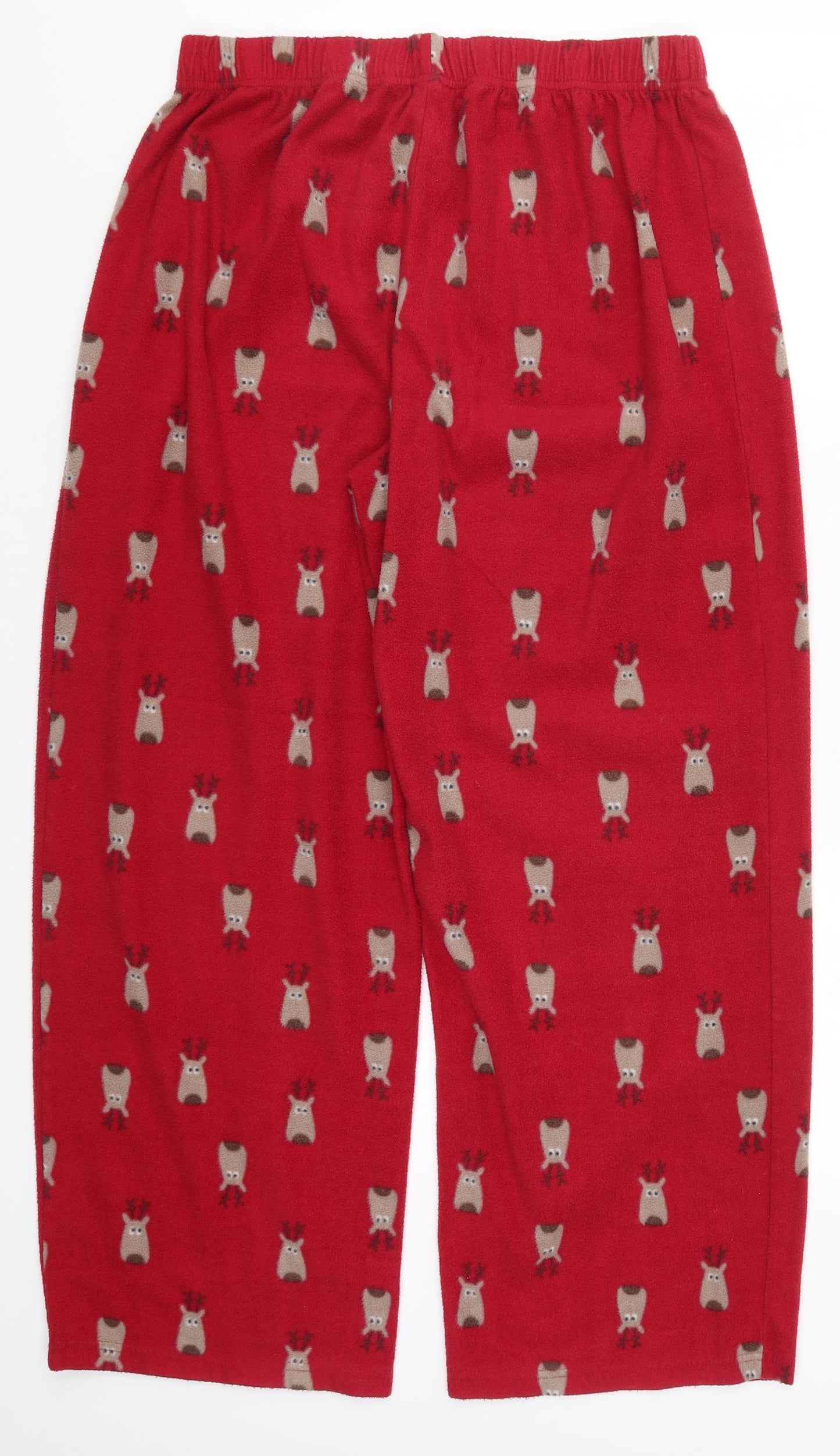 Preworn Womens Red Geometric  Trousers  Size 14 L27 in - Rudolph Loungewear