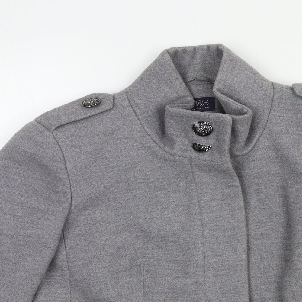 Marks and Spencer Womens Grey   Overcoat Coat Size 12