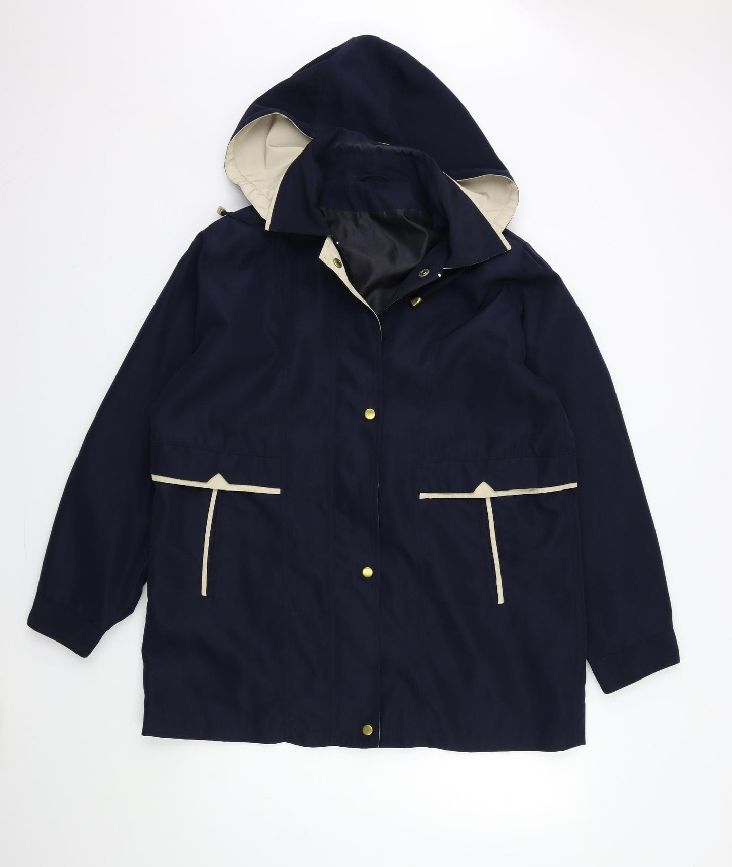 Preworn Womens Blue   Overcoat Coat Size 16