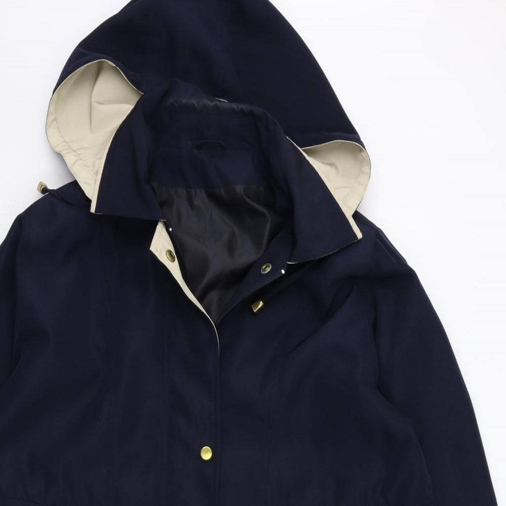 Preworn Womens Blue   Overcoat Coat Size 16