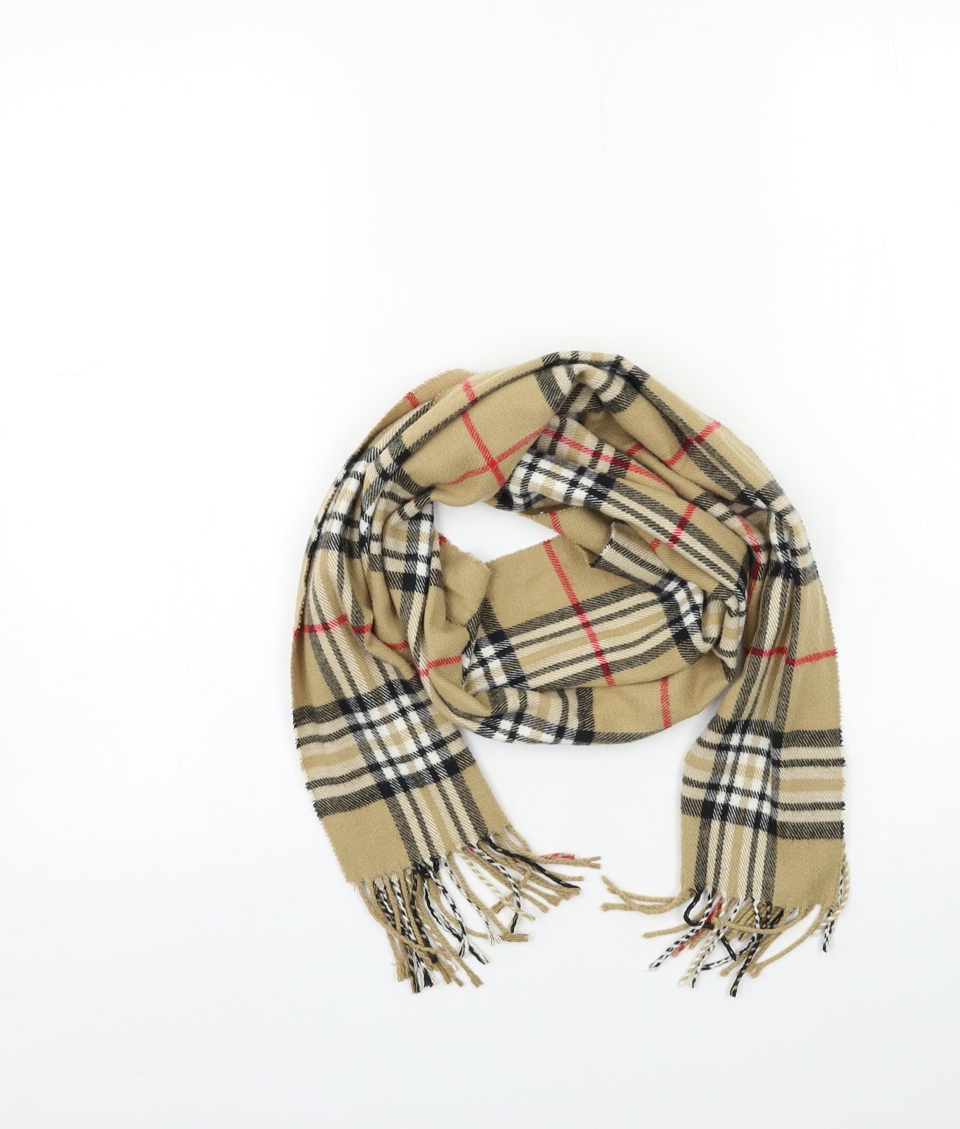 Preworn Womens Brown Check   Scarf