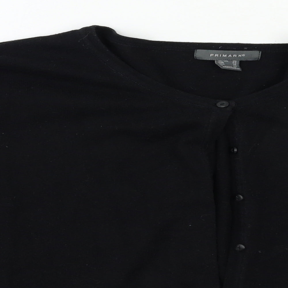 Primark Womens Black  Knit Cardigan Jumper Size 20