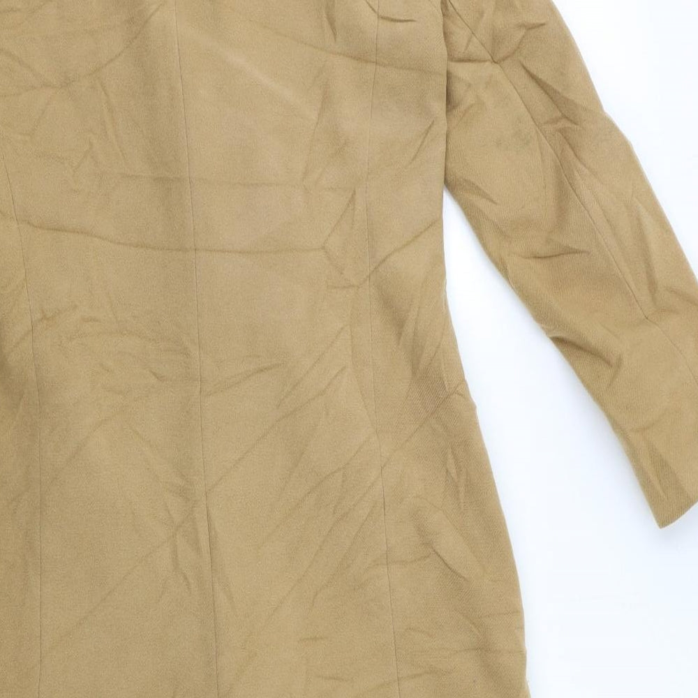 Mango Womens Beige   Overcoat Coat Size 8