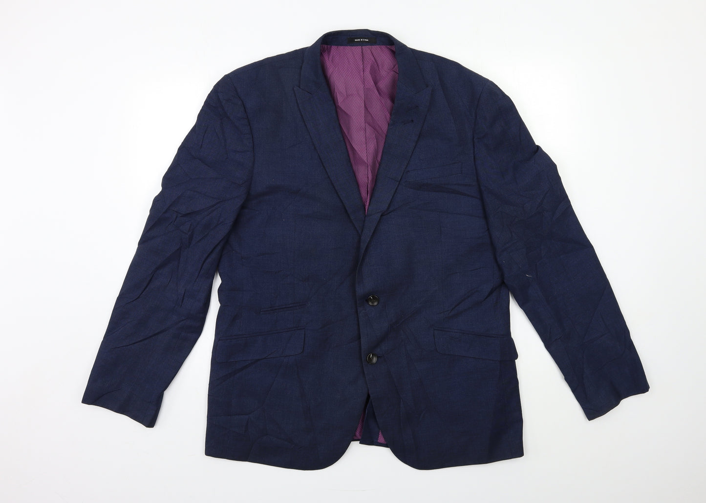 Cedar Wood State Mens Blue   Jacket Suit Jacket Size 44