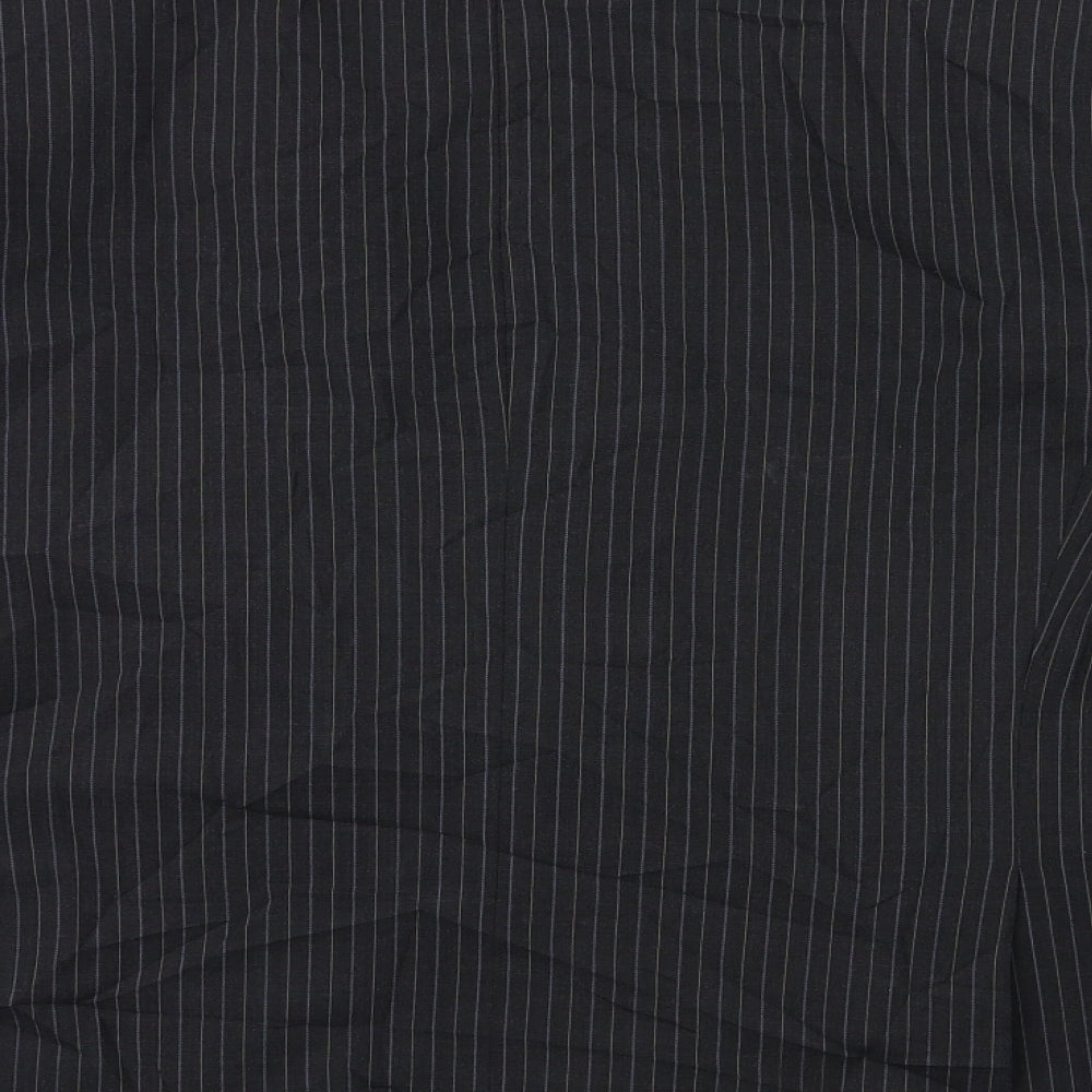 Marks and Spencer Mens Black Striped  Jacket Suit Jacket Size 42
