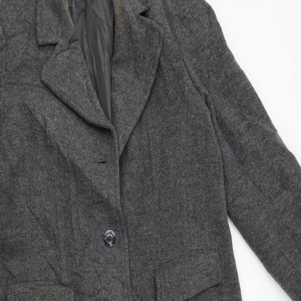Classic Womens Grey   Overcoat Coat Size 18