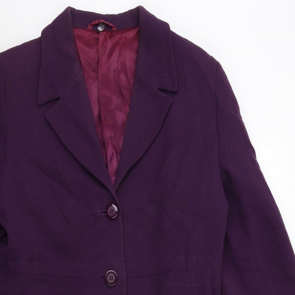 NEXT Womens Purple   Overcoat Coat Size 16