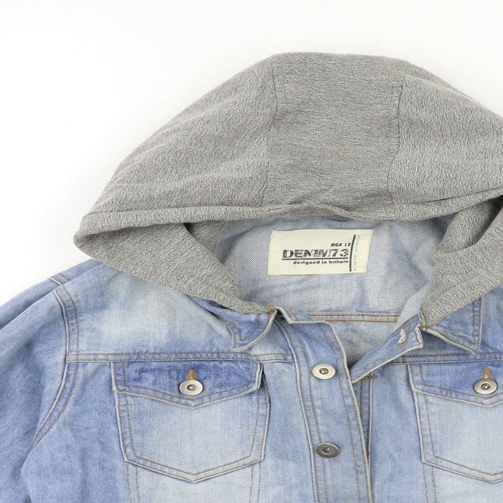 DENIM73 Girls Blue  Denim Jacket  Size 15 Years